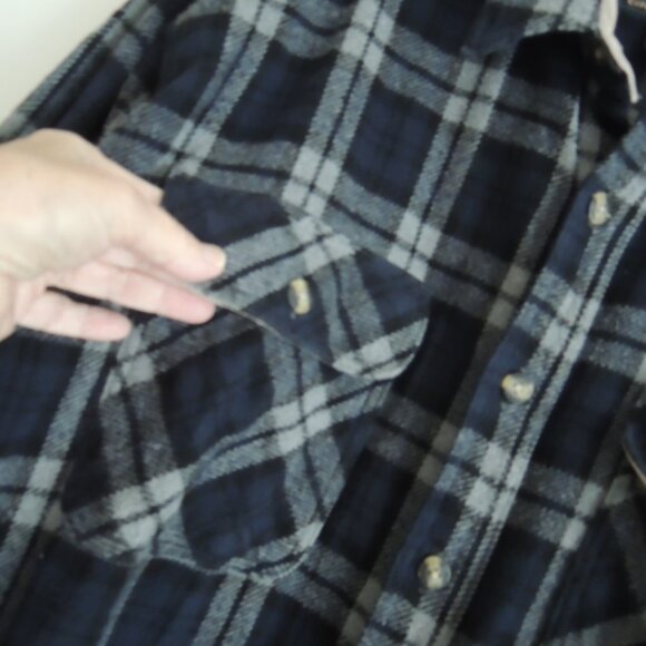 Mens Shirt Jacket Size 2XLT Elkmont Outfitters Heavyweight Cotton Plaid Shacket - Picture 5 of 9